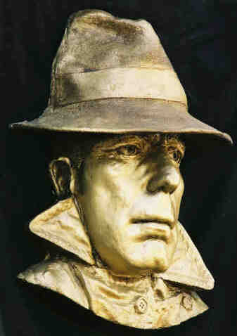 Humphrey Bogart Bust sculptured as Rick From Casablanca