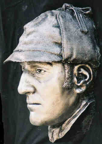 Sherlock Holmes Bust sculptured Basil Rathbone Life Mask