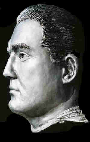 Steel Finshed George Reeves sculptured Life Mask
