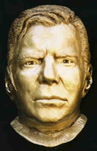 Bust as Captain Kirk sculptured from William Shatner Life Mask